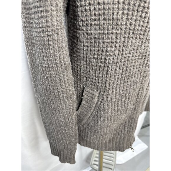 Autumn Cashmere Cardigan Sweater Men's M Gray Wool Zipper Pockets Old Money - Picture 6 of 8